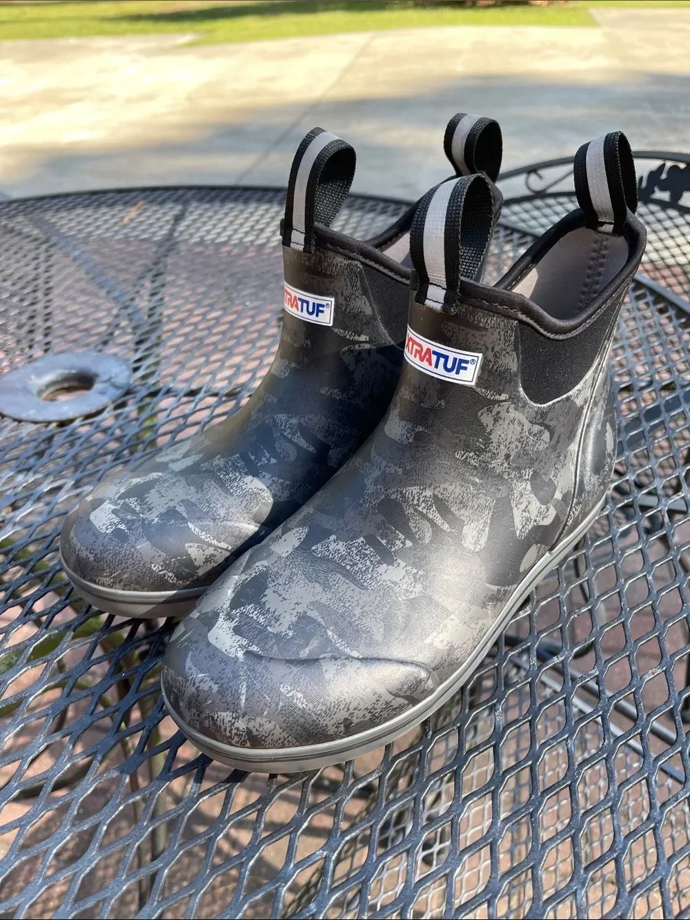 XTRATUF Women's Black Camo Ankle Deck Boot Size 10